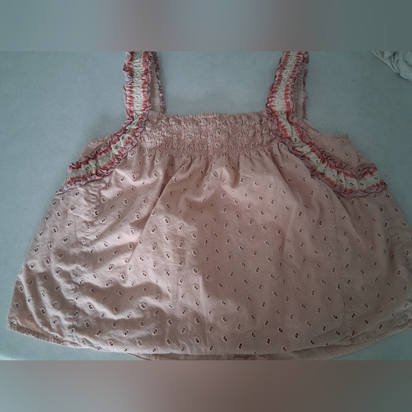 House Of Harlow 1960/ Peach Sleeveless Babydoll Top/ Cotton/ Size US M - Picture 6 of 14